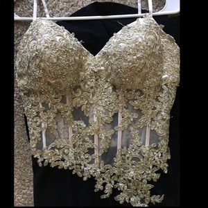 GOLD AND BLACK DRESS